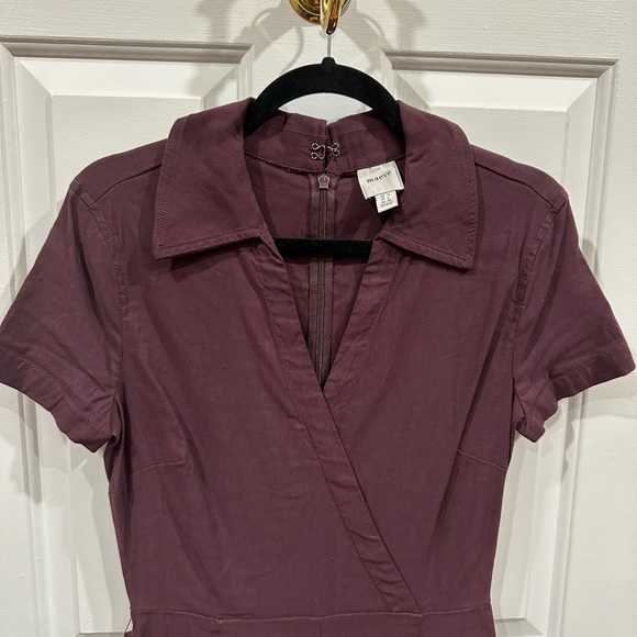 Anthropologie Maeve Deep Burgundy Jumpsuit - Picture 2 of 8